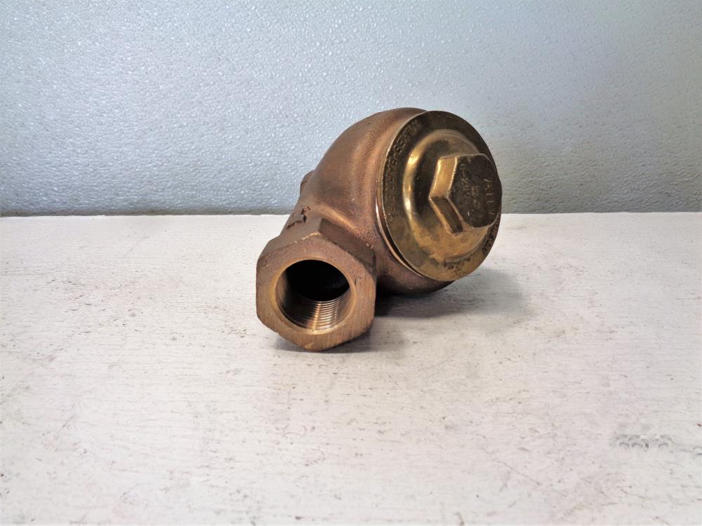 Nicholson 1" NPT Y-Pattern Piston Check Valve, Bronze, AHV53